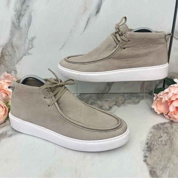 STEVE MADDEN Willis High-Top Chukka Sneaker in Taupe Leather Size 12 - Picture 4 of 15